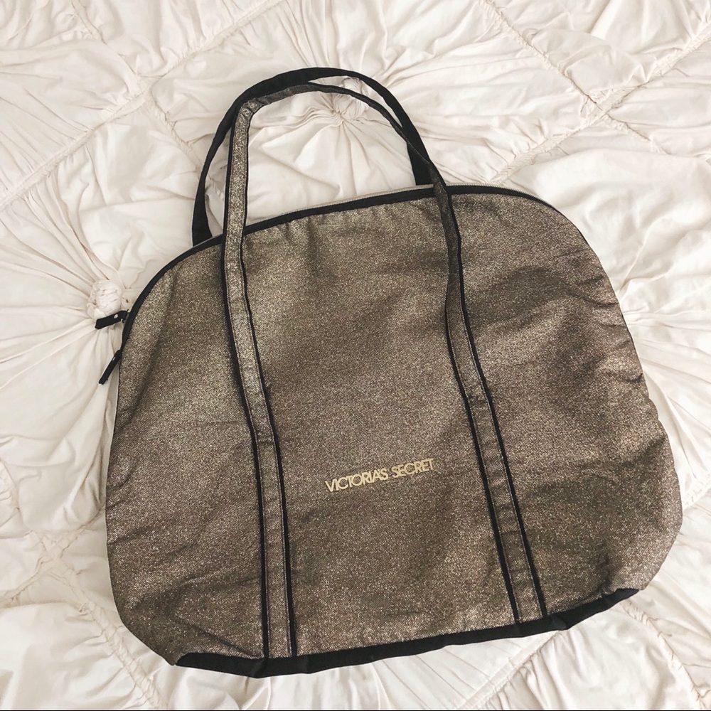 Victoria’s Secret Gold Glitter Tote Bag ✨